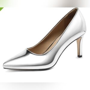 Elegant Silver Women's Pumps